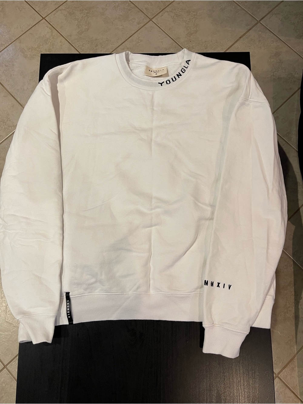 YoungLA White Crewneck Pullover Sweatshirt